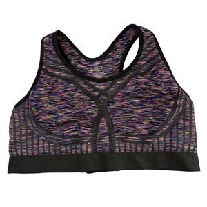 Livi Active Space Dye Sports Bra Racerback Keyhole Multi Color 22/24 Plus Size